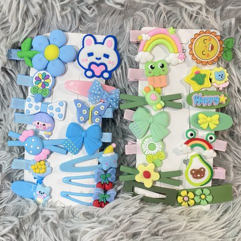 Set Kẹp Tóc 14 Chi Tiết Mẫu Mới cho bé gái phong cách Hàn Quốc cực kỳ đáng yêu