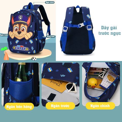 Balo đi học mẫu giáo cho bé từ 3-5 tuổi hình Đội Chó Cứu Hộ Paw Patrol siêu dễ thương