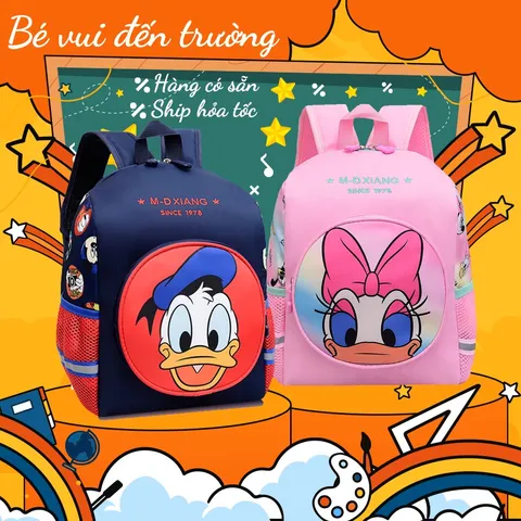 Balo Trẻ Em Họa Tiết Hoạt Hình Đáng Yêu - Dành Cho Bé Gái và Bé Trai 3-6 Tuổi