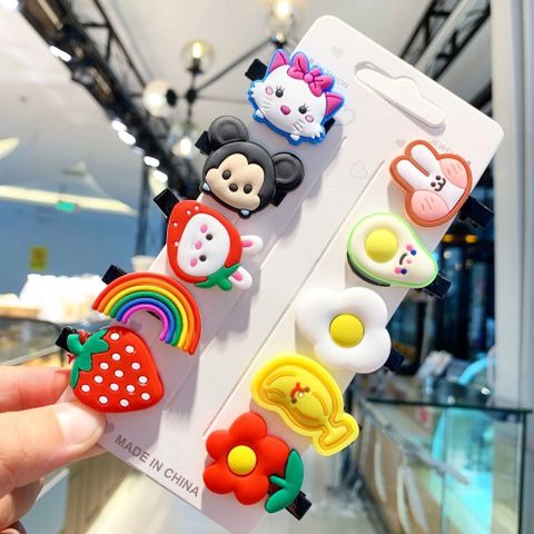 Set 10 Kẹp Tóc Họa Tiết Hoa Quả Hoạt Hình  Xinh Xắn Đáng Yêu Cho Bé Gái