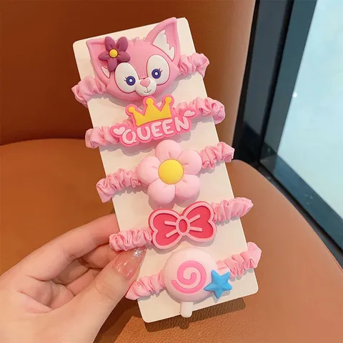 Cột Tóc, Buộc Tóc Gấu Dâu Hồng Lotso Cho Bé Xinh Xắn Đáng Yêu