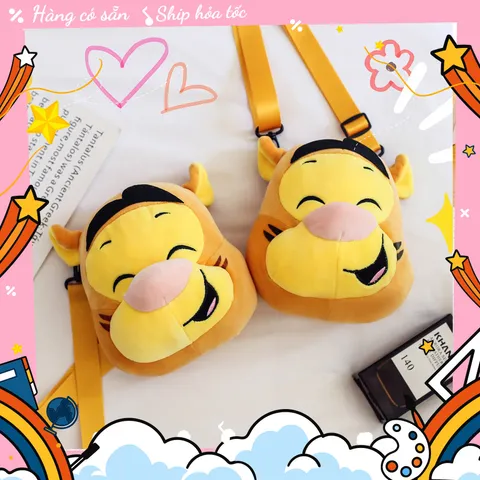 Túi Đeo Chéo Cho Bé Gái Hổ Tigger - Hoạt hình WINNIE THE POOH