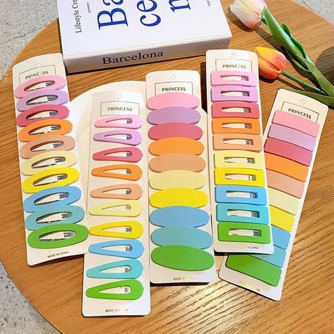 Kẹp tóc mái cao cấp - cặp bấm mái nữ đẹp màu trơn pastel, vintage Hàn Quốc