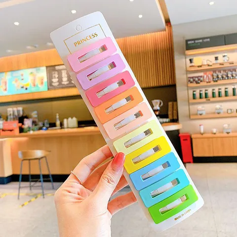 Kẹp tóc mái cao cấp - cặp bấm mái nữ đẹp màu trơn pastel, vintage Hàn Quốc
