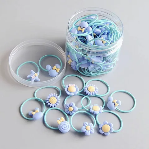 Dây buộc tóc cho bé gái Hộp 20 cột tóc siêu xinh nhiều họa tiết đáng yêu