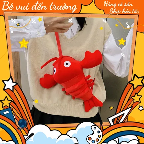 Túi Đeo Chéo Cho Bé Gái Hình Con Tôm Hùm Cực Kỳ Cá Tính