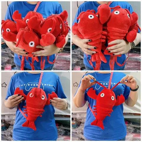 Túi Đeo Chéo Cho Bé Gái Hình Con Tôm Hùm Cực Kỳ Cá Tính