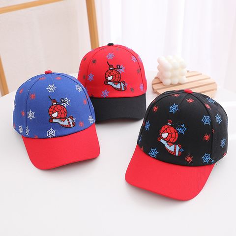 Nón lưỡi trai cho bé trai từ 3 đến 8 tuổi thêu hình hoạt hình Captain America, SpiderMan siêu đẹp