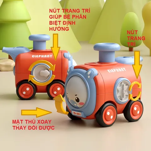 Xe đồ chơi Chạy Đà có Còi họa tiết hoạt hình Thú Đáng Yêu cho Bé