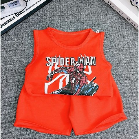 Bộ sát nách bé trai hoạ tiết siêu nhân người nhện Spiderman chất đũi mát cho bé 7kg đến 26kg