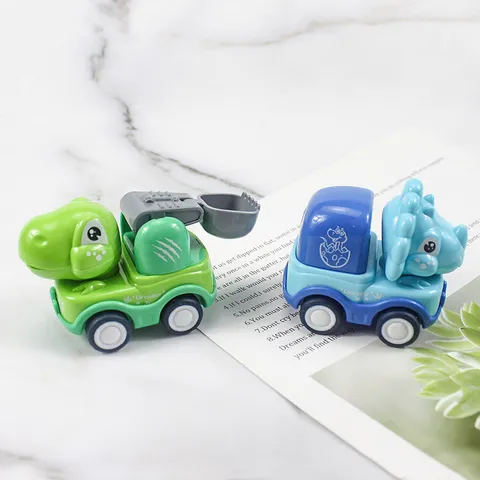 Bộ 6 Xe Hơi Đồ Chơi Mini có Dây Cót Họa tiết Khủng Long Đáng yêu Cho Bé