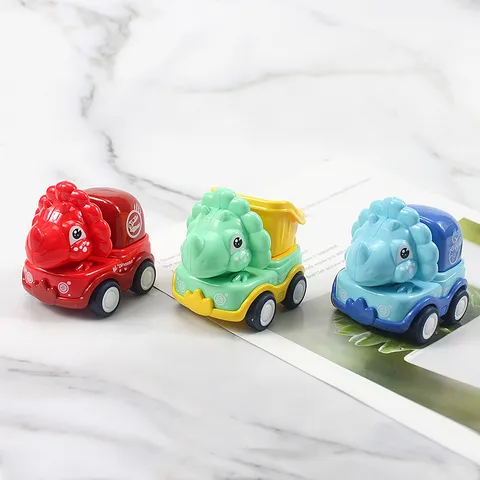 Bộ 6 Xe Hơi Đồ Chơi Mini có Dây Cót Họa tiết Khủng Long Đáng yêu Cho Bé