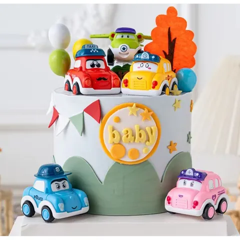 Bộ 6 Xe Hơi Đồ Chơi Mini có Dây Cót Hoạt Hình Dễ Thương Cho Bé
