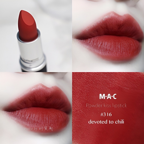 Son MAC Powder Kiss Lipstick Devoted To Chili đỏ ớt 240764