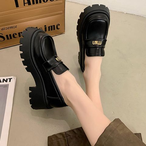 Giày Đốc Nữ MIUMIU Signature Da Mờ 5cm - Giày Lười Nữ Đế Eva Siêu Nhẹ, Phong Cách Thời Trang Hot Trend