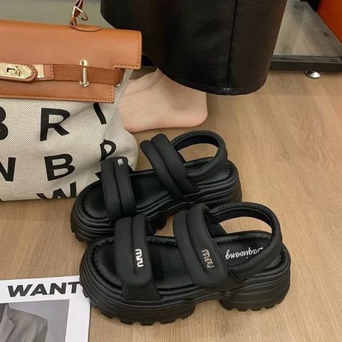 Dép Nữ Quai Da Miu Miu Đế Cao 5cm - Sandal Hot Trend Thời Trang Phong Cách Hiện Đại, Dễ Phối Đồ Cho Nữ