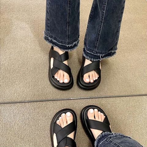 Dép Sandal Nữ Quai Chéo N12 Đế Eva Tăng Chiều Cao 5cm - Kiểu Dáng Basic Hot Trend, Phong Cách Thời Trang Đẹp, Đủ Size