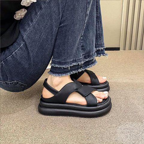 Dép Sandal Nữ Quai Chéo N12 Đế Eva Tăng Chiều Cao 5cm - Kiểu Dáng Basic Hot Trend, Phong Cách Thời Trang Đẹp, Đủ Size