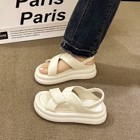 Dép Sandal Nữ Quai Chéo N12 Đế Eva Tăng Chiều Cao 5cm - Kiểu Dáng Basic Hot Trend, Phong Cách Thời Trang Đẹp, Đủ Size