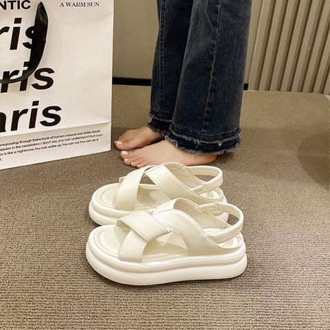 Dép Sandal Nữ Quai Chéo N12 Đế Eva Tăng Chiều Cao 5cm - Kiểu Dáng Basic Hot Trend, Phong Cách Thời Trang Đẹp, Đủ Size