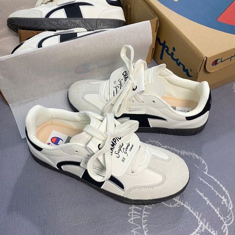 Giày Sneakers Champion Đen Trắng Full Size 36-43 - Xu Hướng Thời Trang Năng Động Nam Nữ, Phong Cách Basic Dễ Phối Đồ