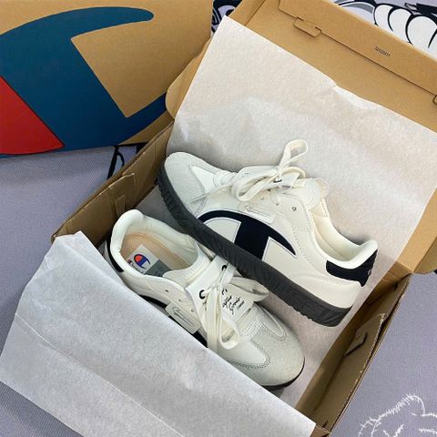 Giày Sneakers Champion Đen Trắng Full Size 36-43 - Xu Hướng Thời Trang Năng Động Nam Nữ, Phong Cách Basic Dễ Phối Đồ
