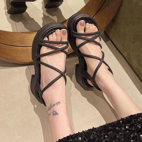 Dép Sandal Nữ Dây Da N211 Đế Eva 5cm Siêu Nhẹ - Kiểu Dáng Basic Thời Trang, Hàng Chất Lượng Cao, Hot Trend 2023