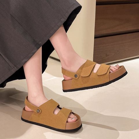 Dép Sandal Nữ Da Lộn Quai Hậu Siêu Nhẹ Đế Eva - Phong Cách Basic Xu Hướng Thời Trang Mùa Hè 2023