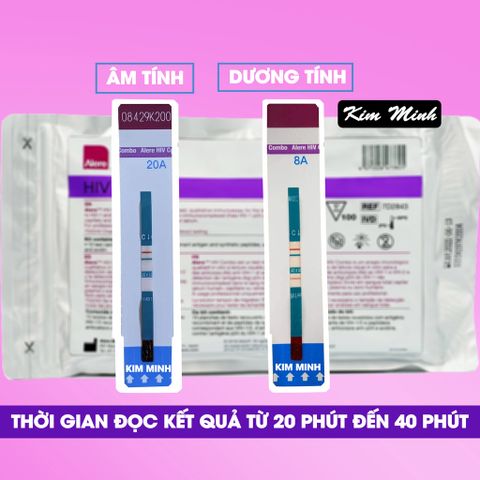 Bộ test HIV phát hiện sớm - Que thử thế hệ thứ 4 Alere & CTK Combo Ag/Ab, kết quả chính xác sau chỉ 14 ngày, dễ sử dụng