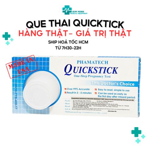 Que thử thai Quickstick chính hãng USA - Phát hiện thai sớm, độ chính xác lên đến 99% chỉ sau 5 phút - Thiết bị y tế hàng đầu Việt Nam