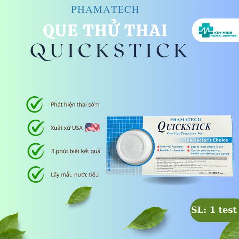 Que thử thai Quickstick chính hãng USA - Phát hiện thai sớm, độ chính xác lên đến 99% chỉ sau 5 phút - Thiết bị y tế hàng đầu Việt Nam