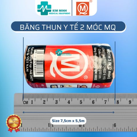 Hộp 12 Cuộn Băng Thun 3IN Quang Mậu - Chất Liệu Cotton Cao Cấp, Độ Co Dãn 200% Hỗ Trợ Chữa Trị Chấn Thương và Cố Định Khớp