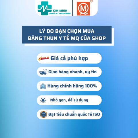 Hộp 12 Cuộn Băng Thun 3IN Quang Mậu - Chất Liệu Cotton Cao Cấp, Độ Co Dãn 200% Hỗ Trợ Chữa Trị Chấn Thương và Cố Định Khớp