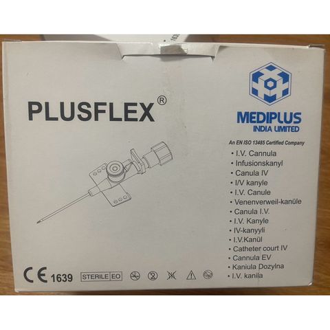 Kim Luồn Tĩnh Mạch PLUSFLEX 22G - Hộp 100 Cái, Sắc Nhọn, Siêu Mỏng, Dễ Tiêm - Thiết Bị Y Tế Chất Lượng Cao
