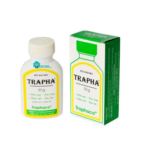 Bột Khử Mùi Hôi Chân, Hôi Giày Trapha 30g - Giảm Tiết, Chống Thối, Sát Khuẩn Cho Giày và Nách, Hàng Chính Hãng
