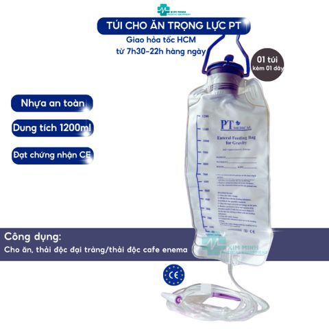 Túi Truyền Dinh Dưỡng Y Tế 1200ml - Hỗ Trợ Nuôi Dưỡng và Thải Độc Đại Tràng Enema An Toàn, Chất Lượng Cao