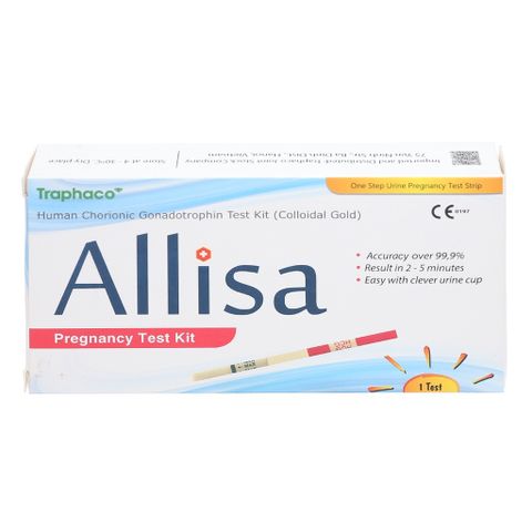 Que Thử Thai Allisa Traphaco Chính Hãng - Xác Định Thai Sớm Nhanh Chóng, Đơn Giản, Chính Xác Trong 7-10 Ngày - Hộp 1 Que