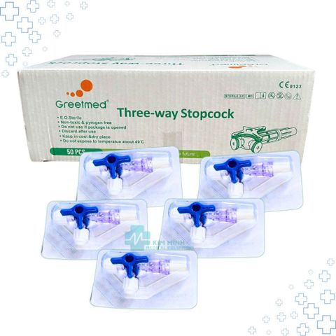 Khóa Ba Chạc Y Tế Greetmed - Bộ 50 Chiếc Dụng Cụ Mix Tinh Chất An Toàn, Đạt Tiêu Chuẩn ISO, Không Độc Tố