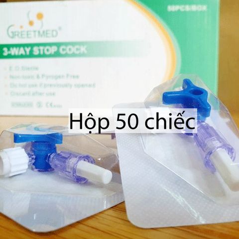 Khóa Ba Chạc Y Tế Greetmed - Bộ 50 Chiếc Dụng Cụ Mix Tinh Chất An Toàn, Đạt Tiêu Chuẩn ISO, Không Độc Tố