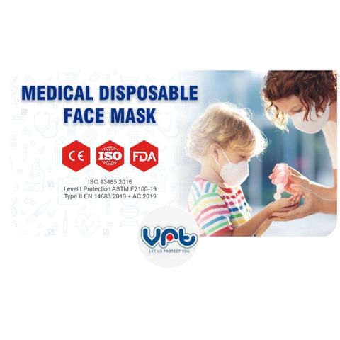 Khẩu Trang Y Tế Safefit 3 Lớp - Hộp 50 Chiếc Màu Xanh/Trắng, Quai Vải Mềm Không Đau Tai, Bảo Vệ Khuẩn và Bụi