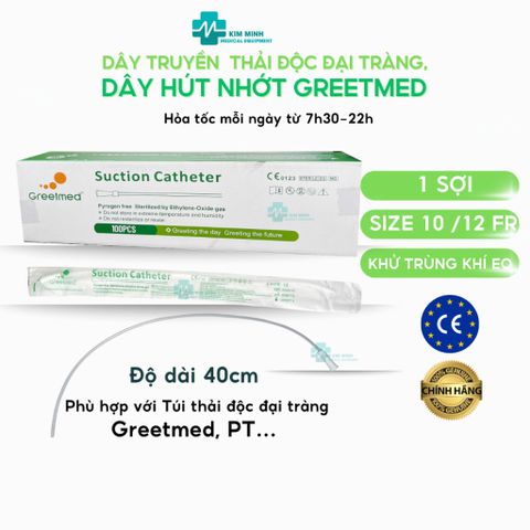 Dây Truyền Thải Độc Đại Tràng Enema Gerson GREETMED® Size 10-12 - Thiết Bị Y Tế An Toàn, Chuyên Dụng Súc Rửa Đại Tràng