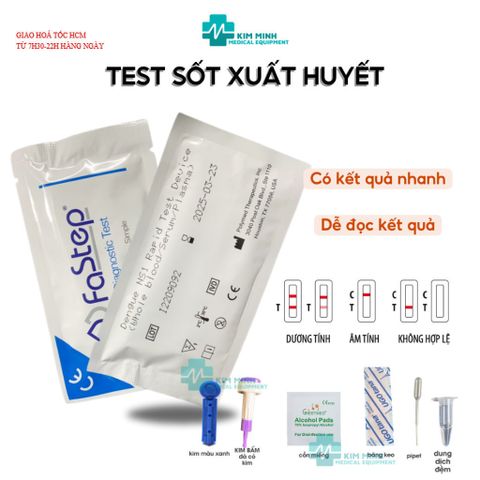 Que thử test nhanh Sốt xuất huyết Dengue phát hiện Kháng Nguyên NS1Ag Fastep