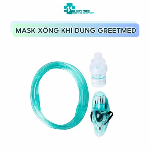Mặt Nạ Xông Khí Dung Greetmed - Bộ Phụ Kiện Máy Xông Mũi Họng, Chất Liệu PVC An Toàn, Thiết Kế Tiện Lợi Cho Trẻ Em Và Người Lớn