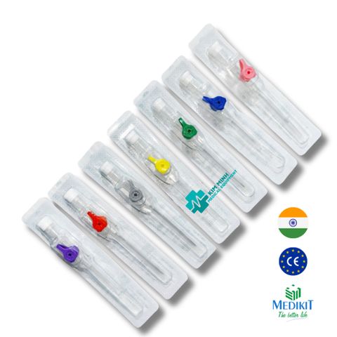 Kim Luồn Tĩnh Mạch Medikit Mediflon - Catheter Tiêm Truyền Tĩnh Mạch Hàng Ấn Độ, Nhiều Kích Cỡ, Dễ Dàng Sử Dụng