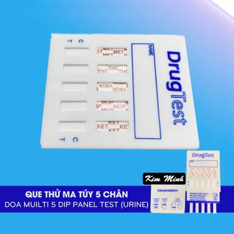 Que thử ma túy Fastep 5 chất - Hộp 25 test phát hiện đá, cần sa, thuốc lắc, morphine, ketamin - Thiết bị y tế chính hãng