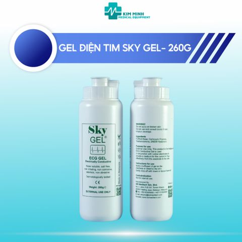 Gel điện tim SKY GEL - Gel siêu âm trắng an toàn cho máy điện tim, nâng cơ, triệt lông, không gây kích ứng da, chất lượng cao