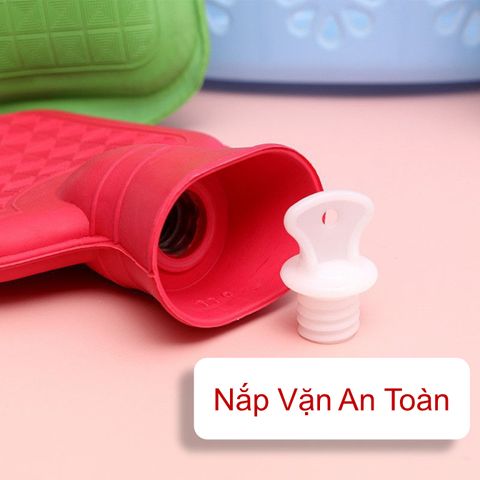 Túi Chườm Nóng Cao Su 2 Lít - Giúp Giảm Đau Hiệu Quả Cho Người Lớn & Trẻ Em - Thời Gian Giữ Nhiệt Lâu, An Toàn Khi Sử Dụng
