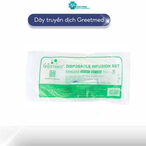 Dây truyền dịch kim cánh bướm Greetmed 22g - Thiết bị y tế an toàn, chính xác cho bệnh nhân truyền tĩnh mạch, dễ sử dụng, không độc hại