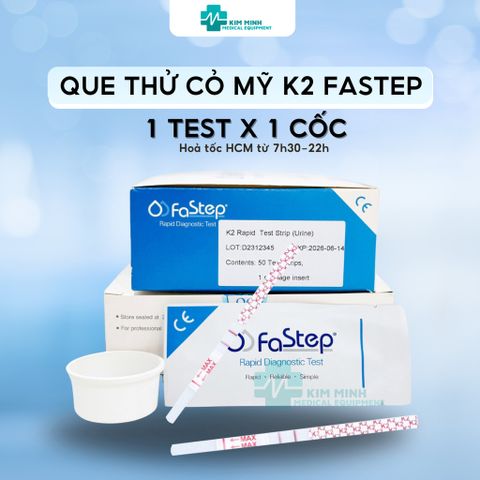 Que Thử Nhanh K2 - Thử Nghiệm Cannabinoid Tổng Hợp Trong Nước Tiểu - Fastep Chính Hãng, Định Tính, Dễ Dàng Sử Dụng