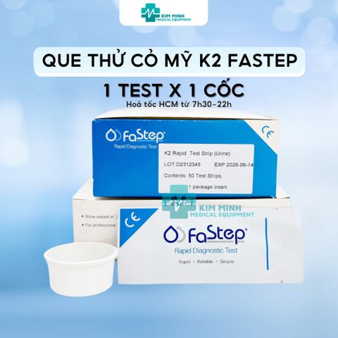 Que Thử Nhanh K2 - Thử Nghiệm Cannabinoid Tổng Hợp Trong Nước Tiểu - Fastep Chính Hãng, Định Tính, Dễ Dàng Sử Dụng